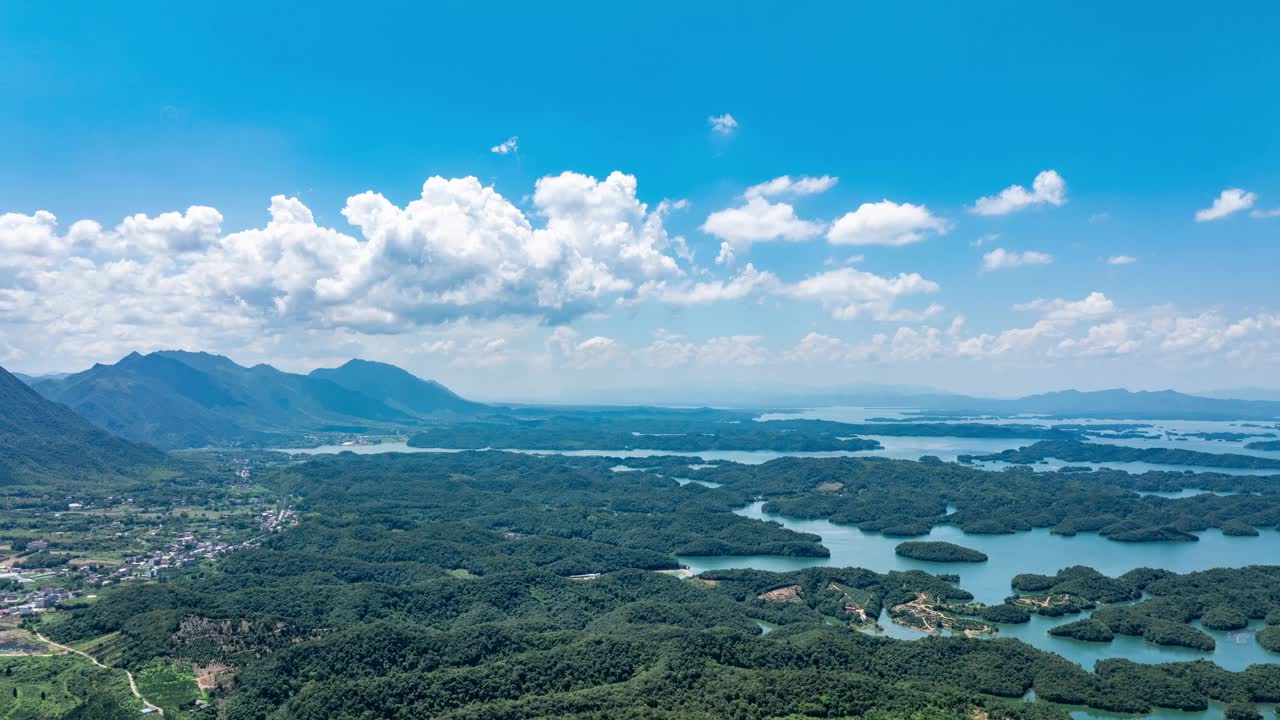 中国千岛湖风景区航拍图视频下载