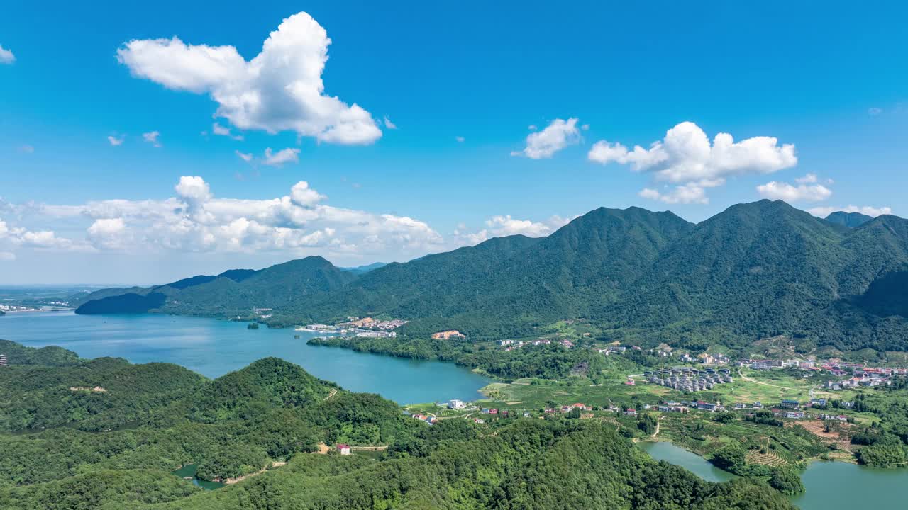 中国千岛湖风景区航拍图视频素材