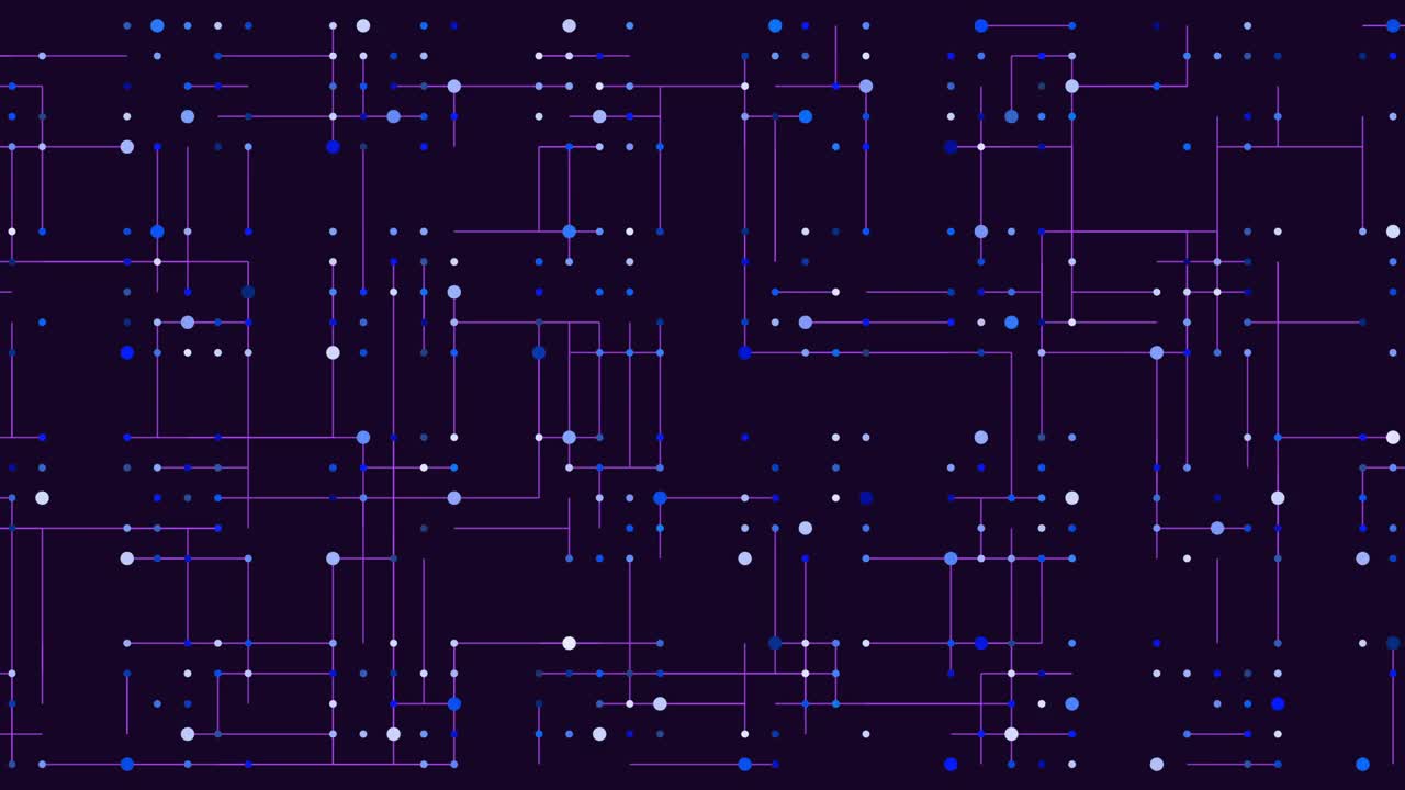 充满活力的蓝色和紫色网格图案与白线-完美的网站或应用程序背景视频素材