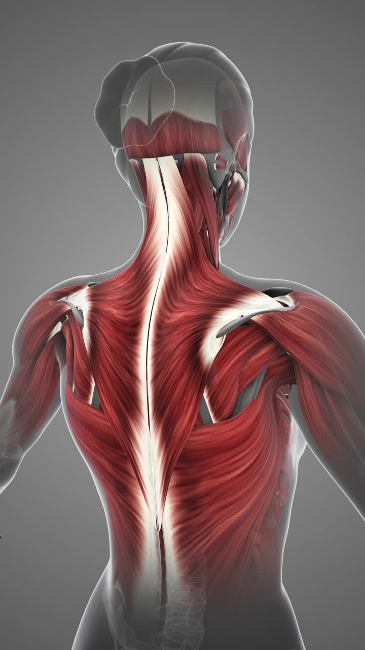 斜方肌酸痛和损伤视频素材
