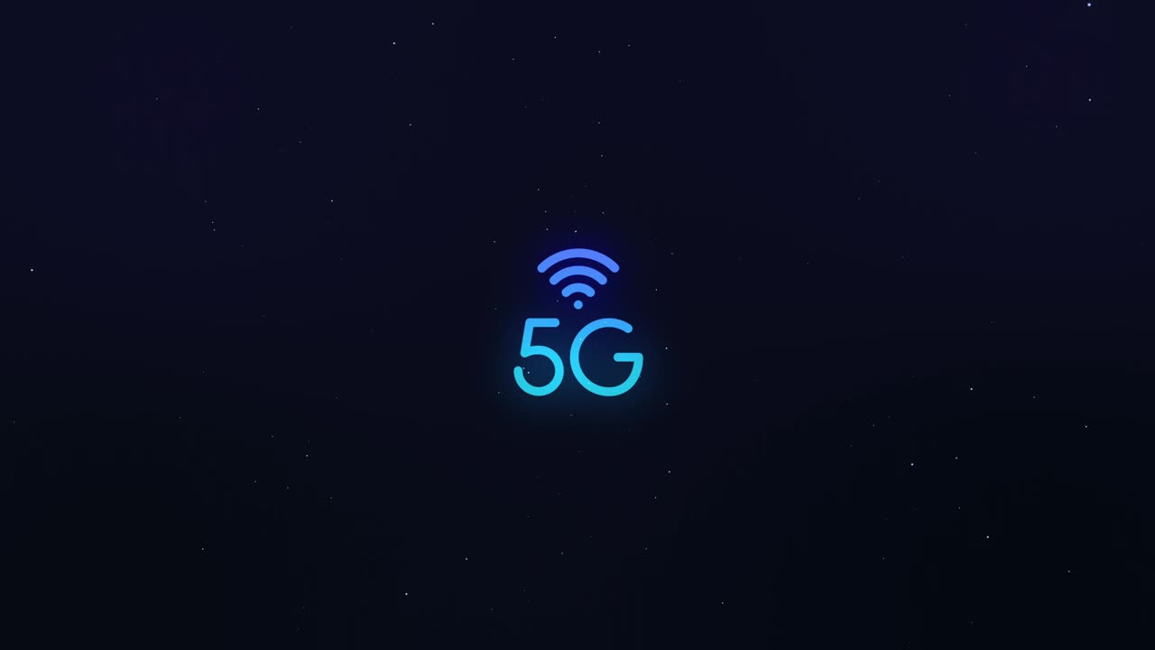 网络和通信概念。5G网络数字化概念。3D概念运动图形。技术。视频素材