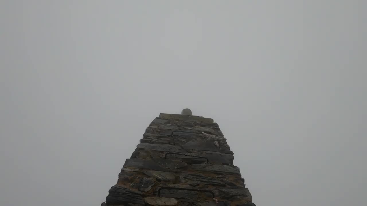 雷雨天，玛若玛峰有雪风和雾视频下载