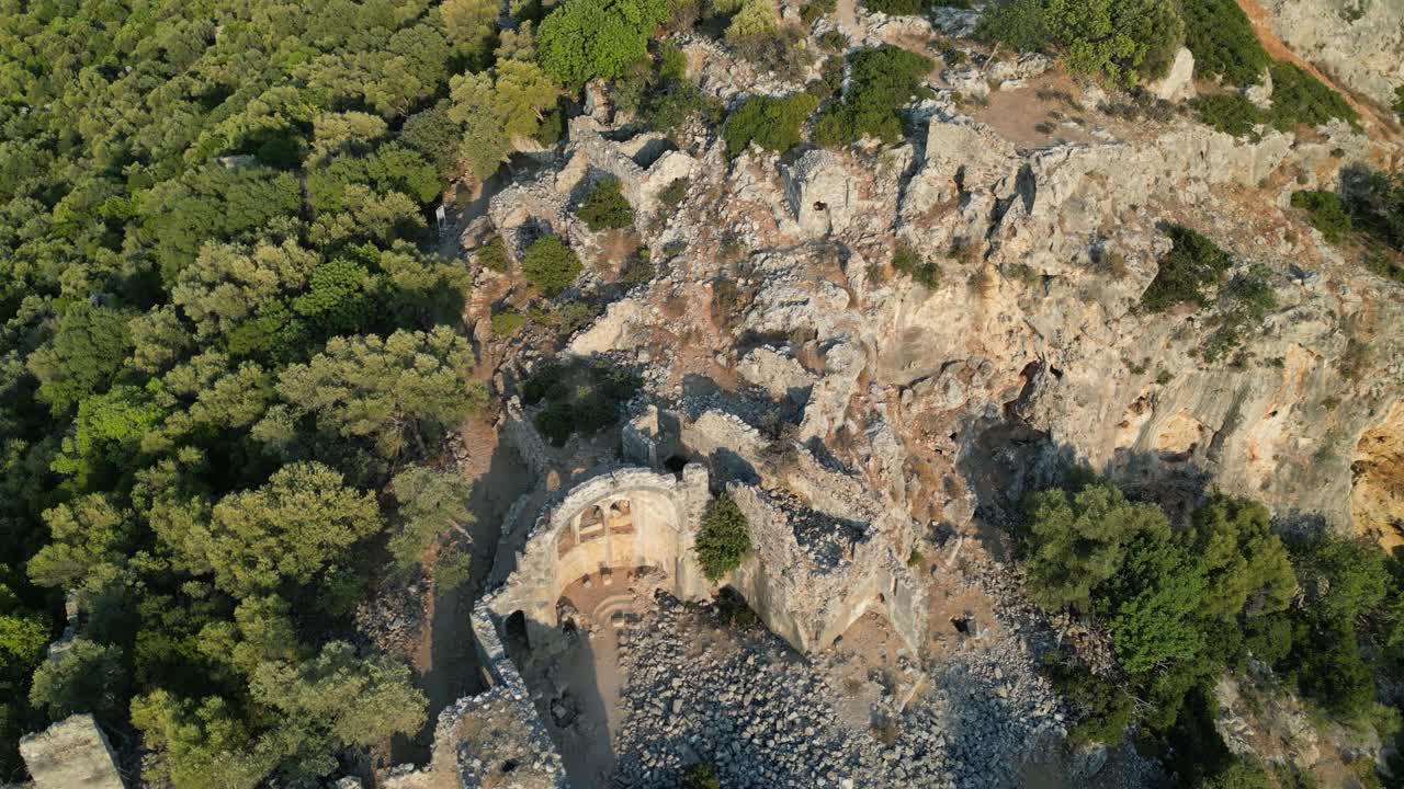 Gemile湾和岛，土耳其费特希耶视频素材