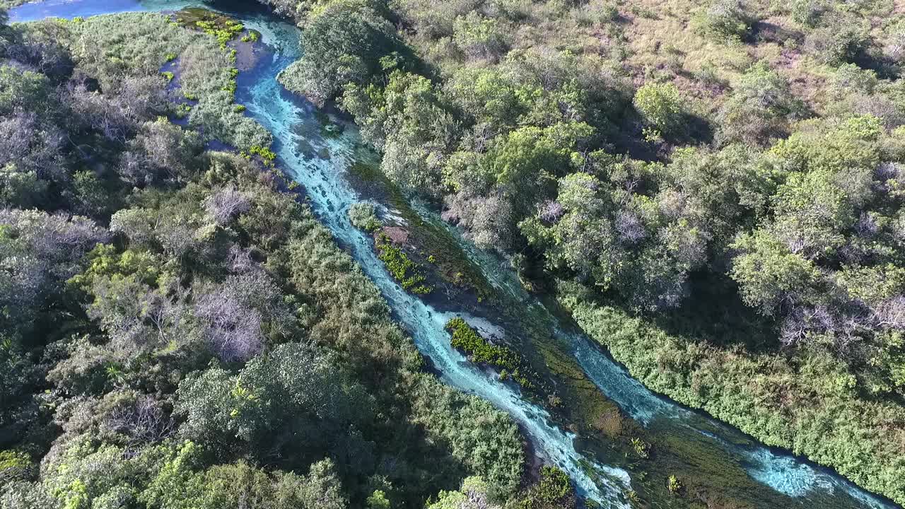 苏库里河鸟瞰图-博尼托，南马托格罗索州视频素材