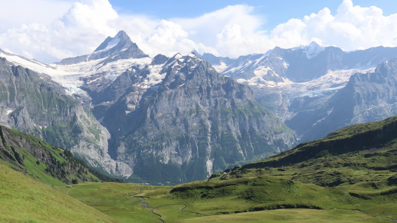 高山景观，瑞士阿尔卑斯山的缔造者视频素材