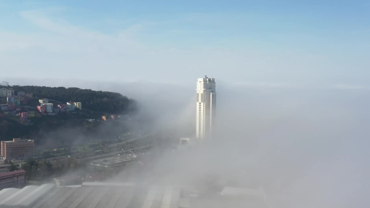 土耳其，多云天的三星城鸟瞰图，4K分辨率。视频素材