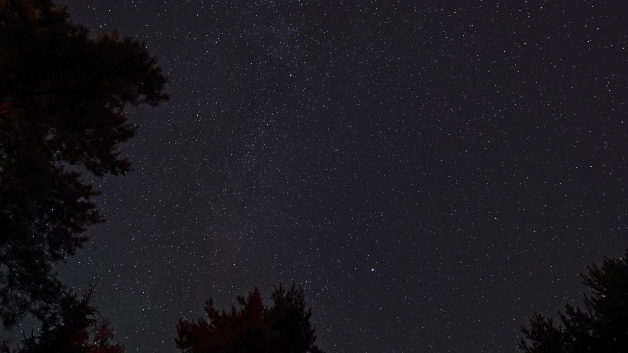 夜空星星银河流星雨时间流逝视频素材