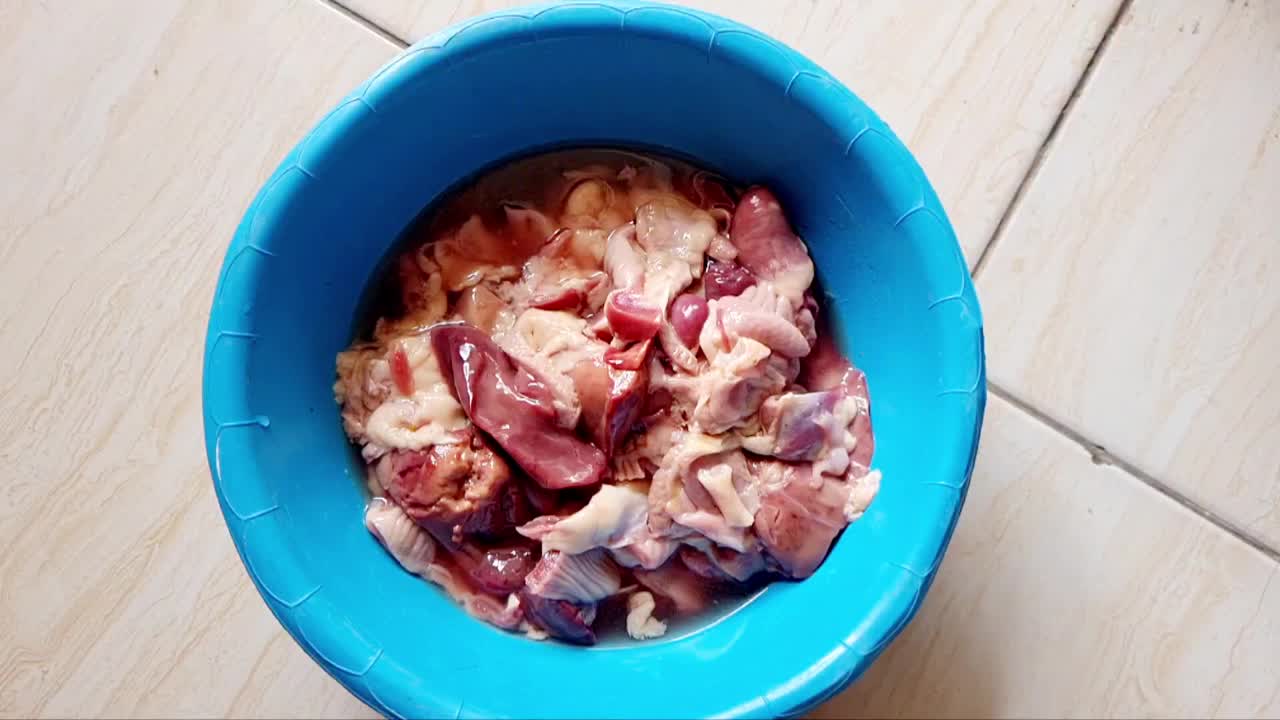 生鸡肉片视频素材