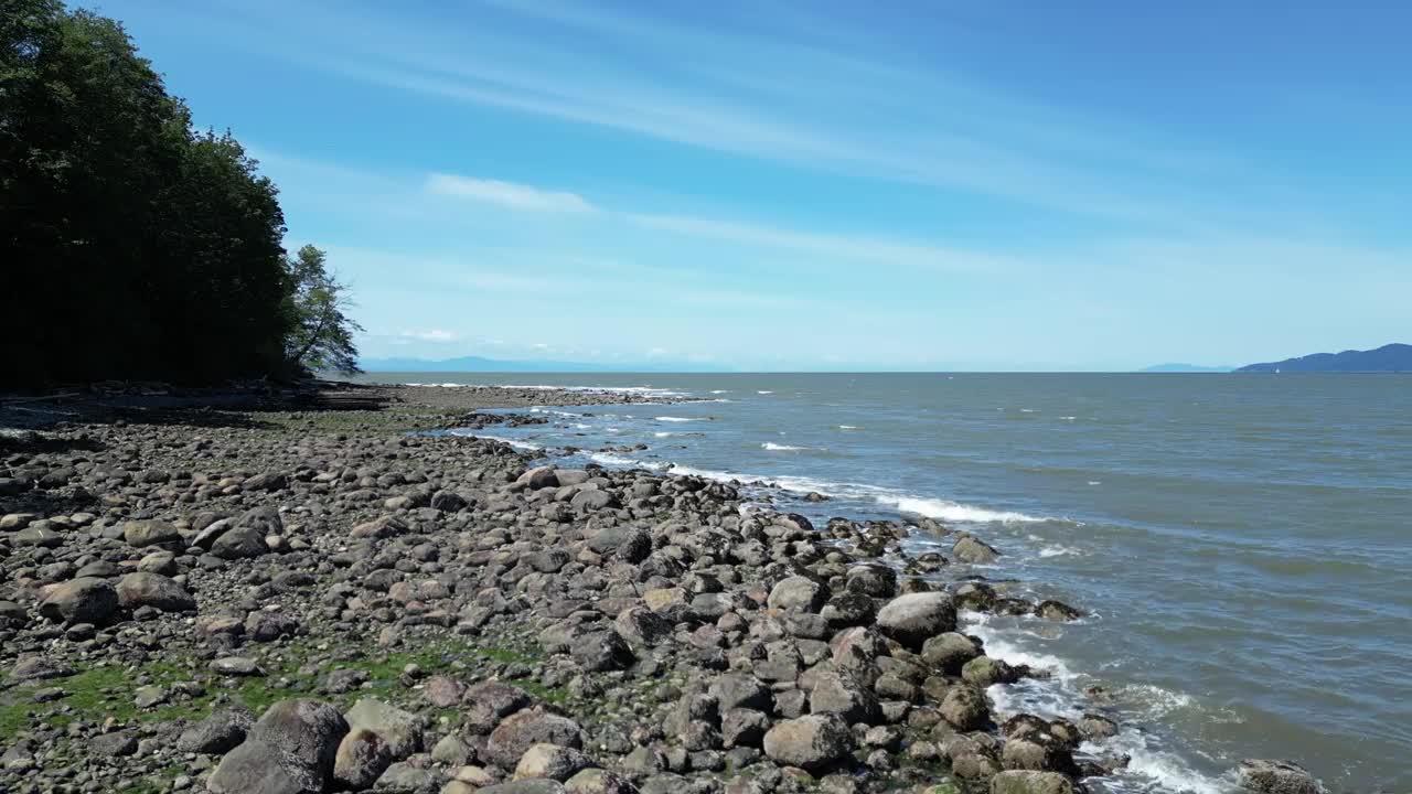 加拿大自然景观。落基海岸，不列颠哥伦比亚省，加拿大。视频素材