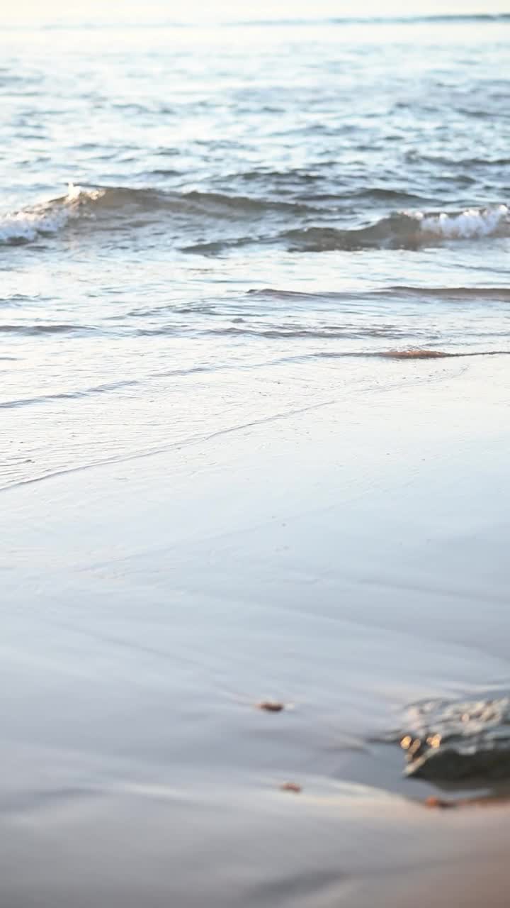 日落时的海水视频素材