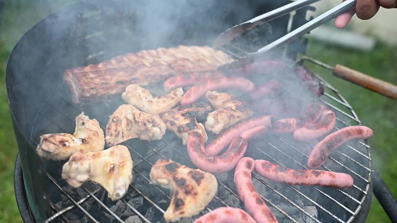 烤肉配肉视频素材