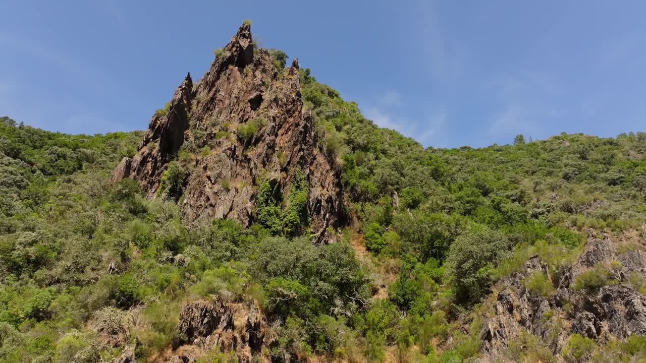 崎岖的落基山水库-空中无人机拍摄视频下载