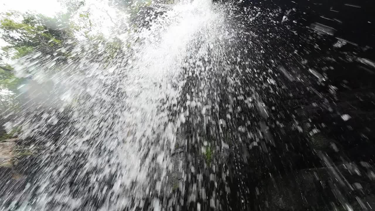 瀑布流在森林里视频下载