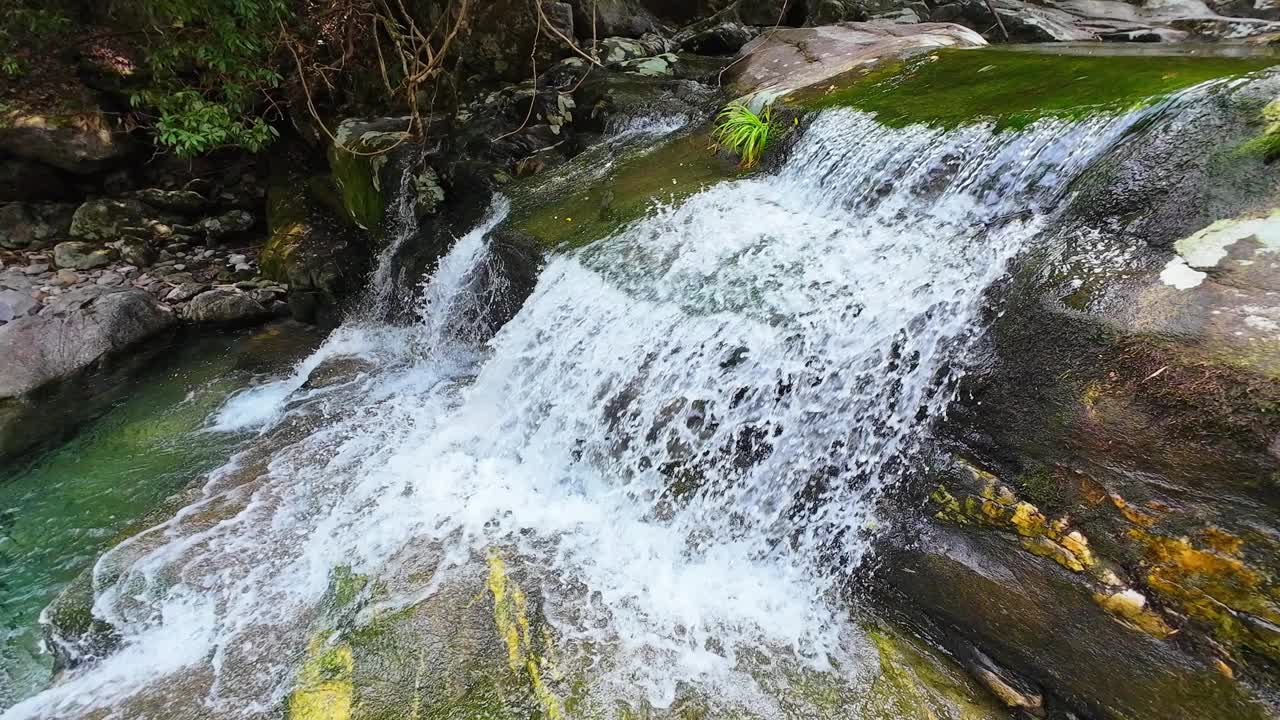 山泉水山泉水在溪中视频素材