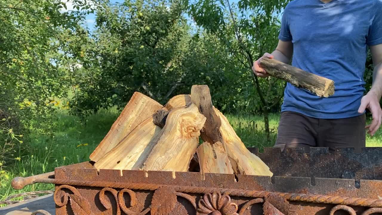 户外烹饪，BBQ概念视频素材