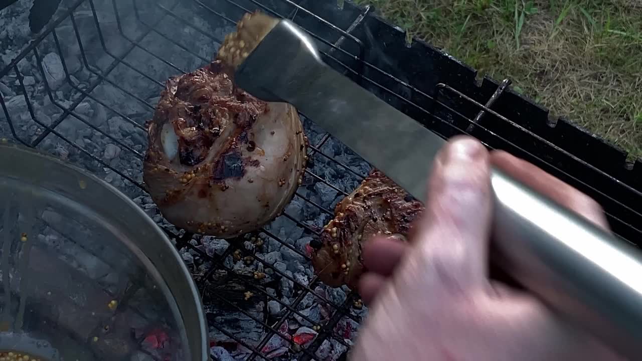 户外烹饪，BBQ概念视频下载