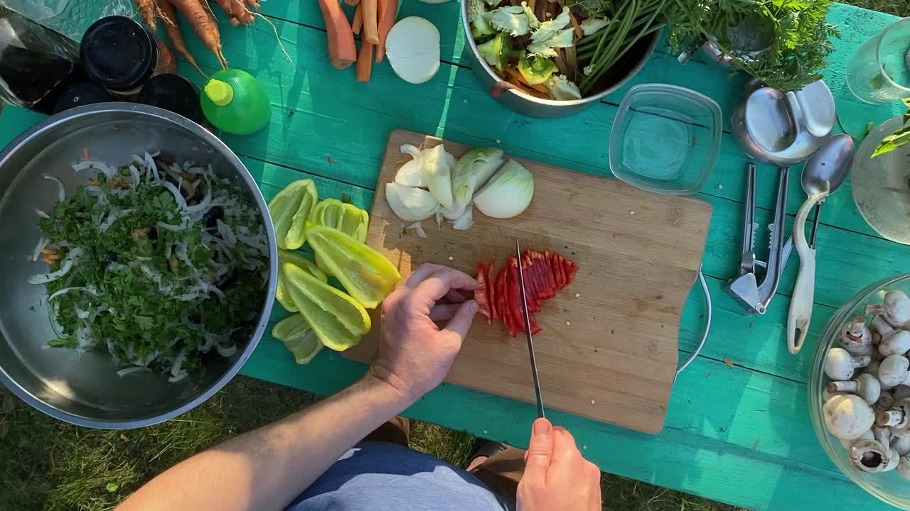 户外烹饪，BBQ概念视频下载