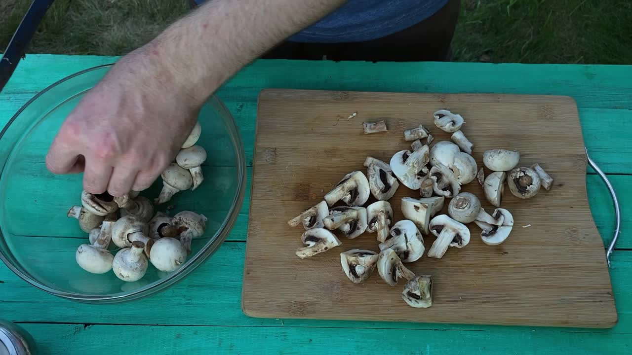 户外烹饪，BBQ概念视频下载