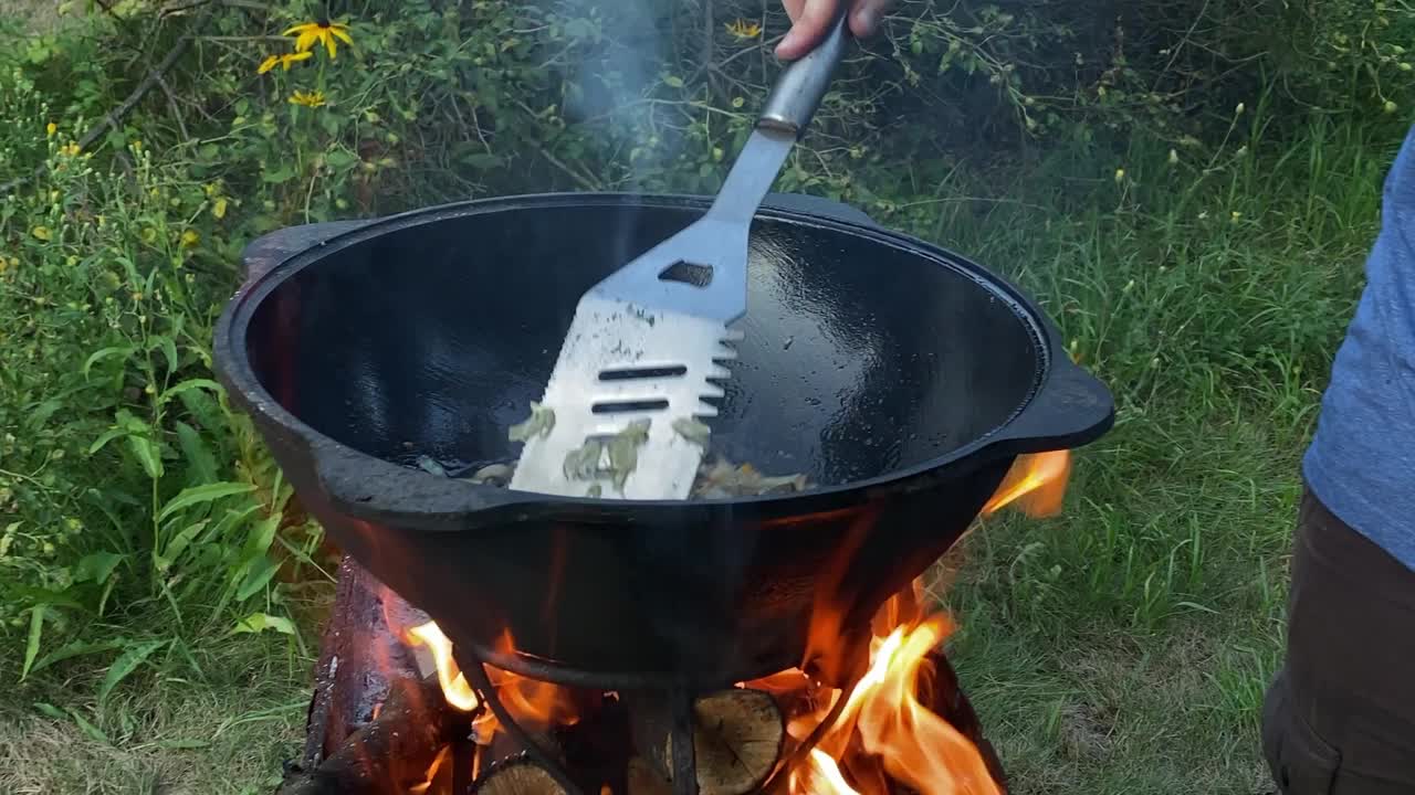 户外烹饪，BBQ概念视频素材