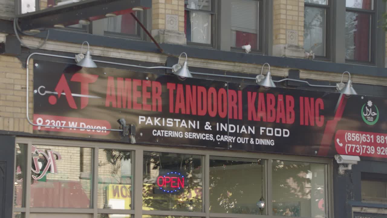 “Ameer Tandoori Kabab Inc”巴基斯坦餐厅，芝加哥，伊利诺伊州视频素材