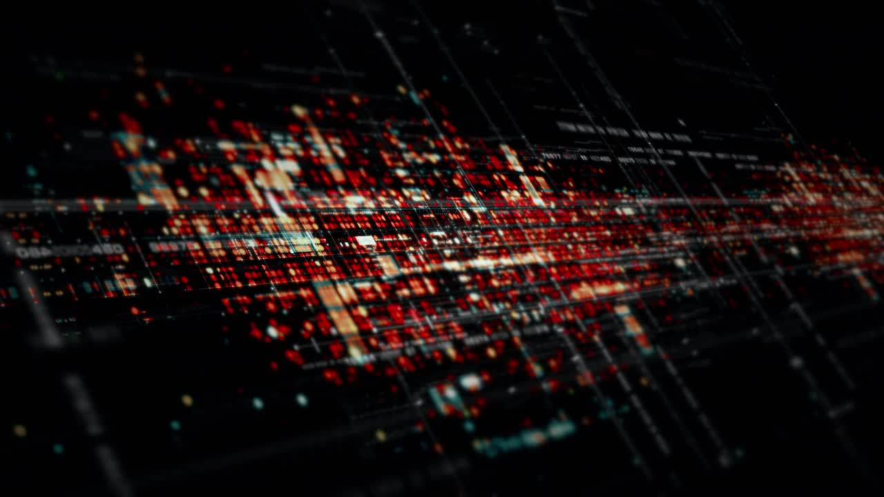 未来的数据矩阵模拟背景视频下载