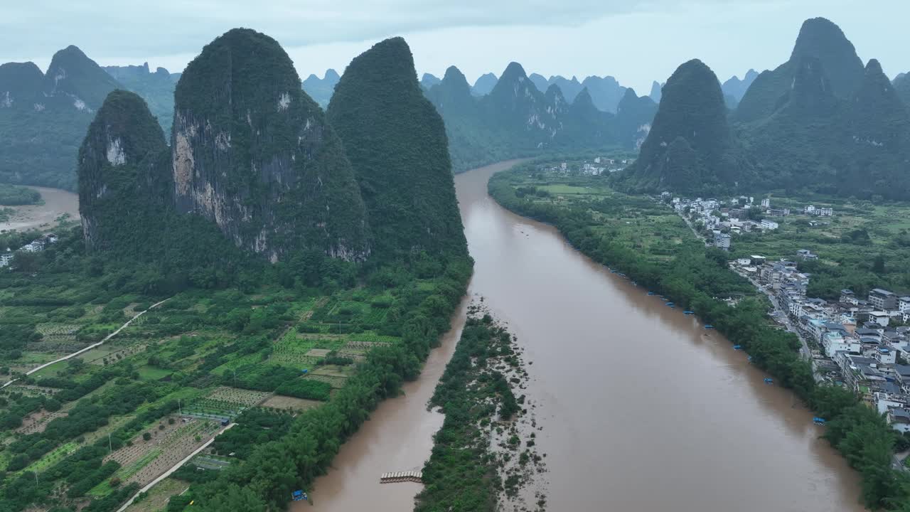 中国阳朔县美丽的风景视频下载