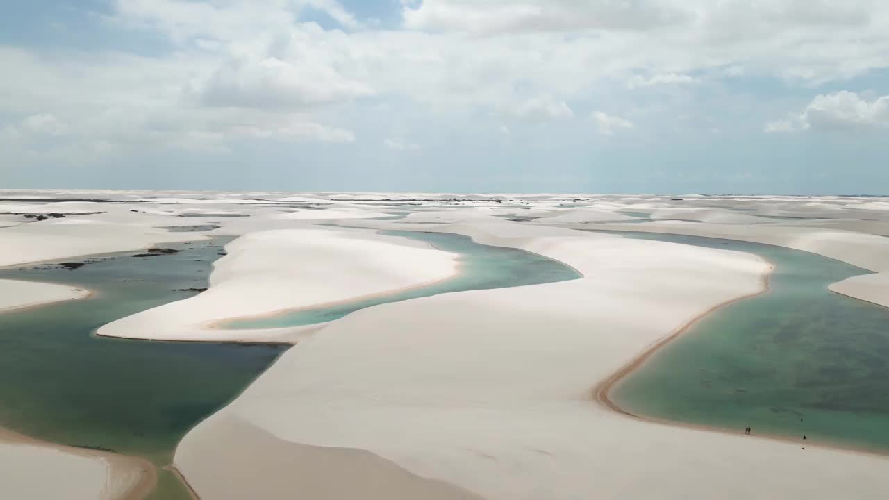 Lençóis Maranhenses鸟瞰图视频下载