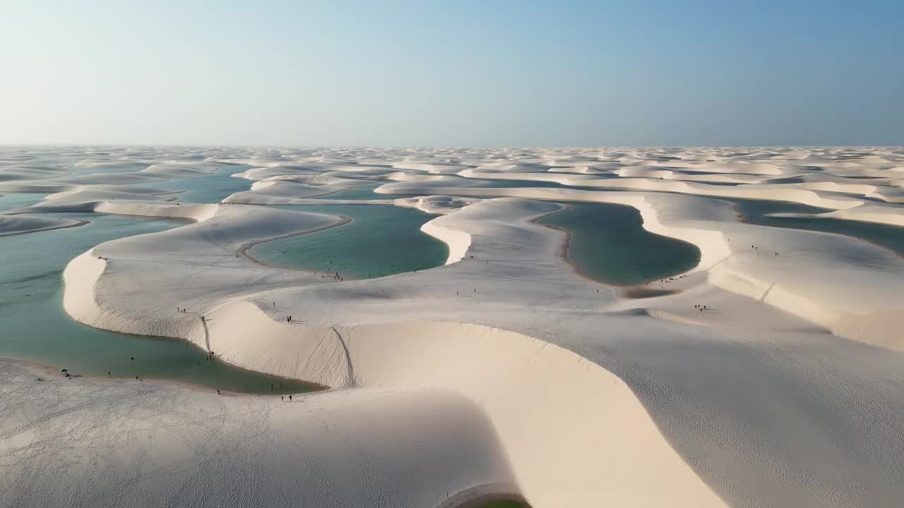 Lençóis Maranhenses鸟瞰图视频素材