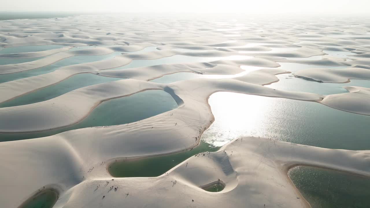 Lençóis Maranhenses鸟瞰图视频下载