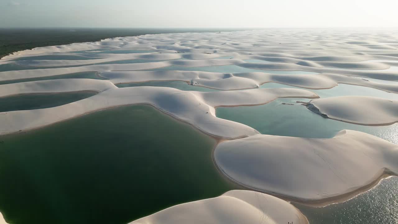 Lençóis Maranhenses鸟瞰图视频素材