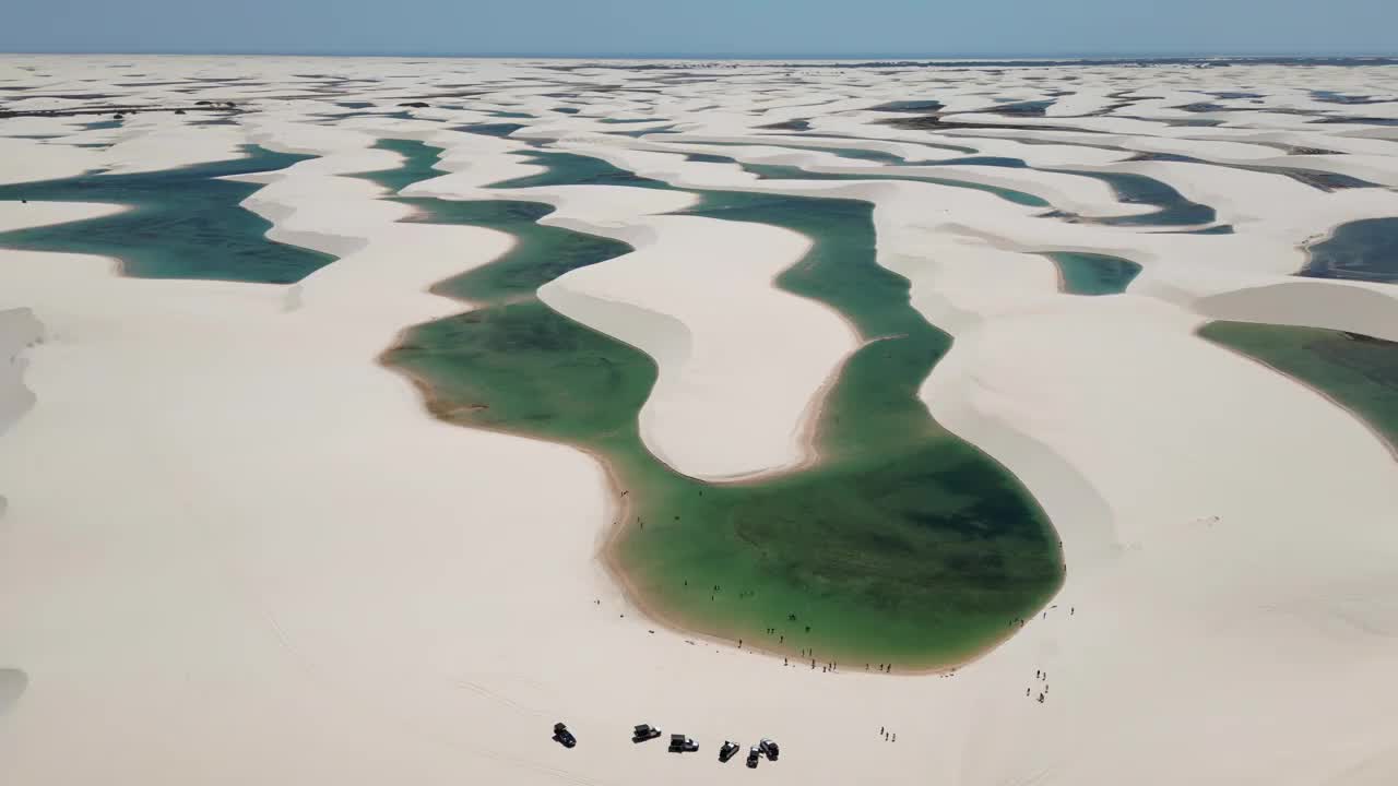 Lençóis Maranhenses鸟瞰图视频下载