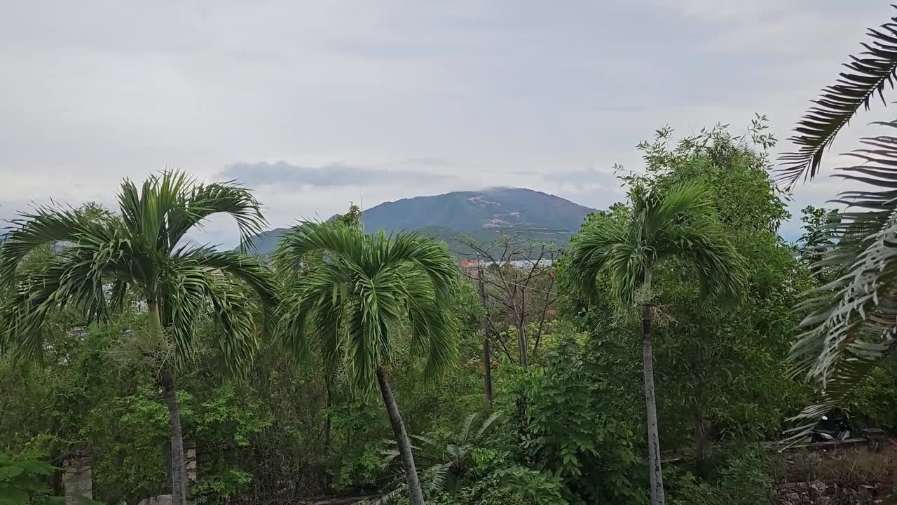 4k平移拍摄的越南芽庄市日落全景。视频下载