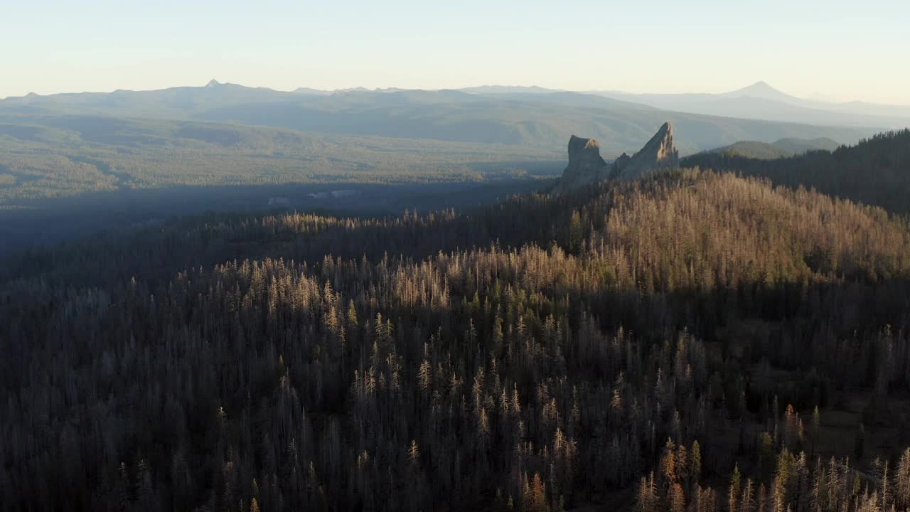 古老的火山核心被称为兔耳视频素材