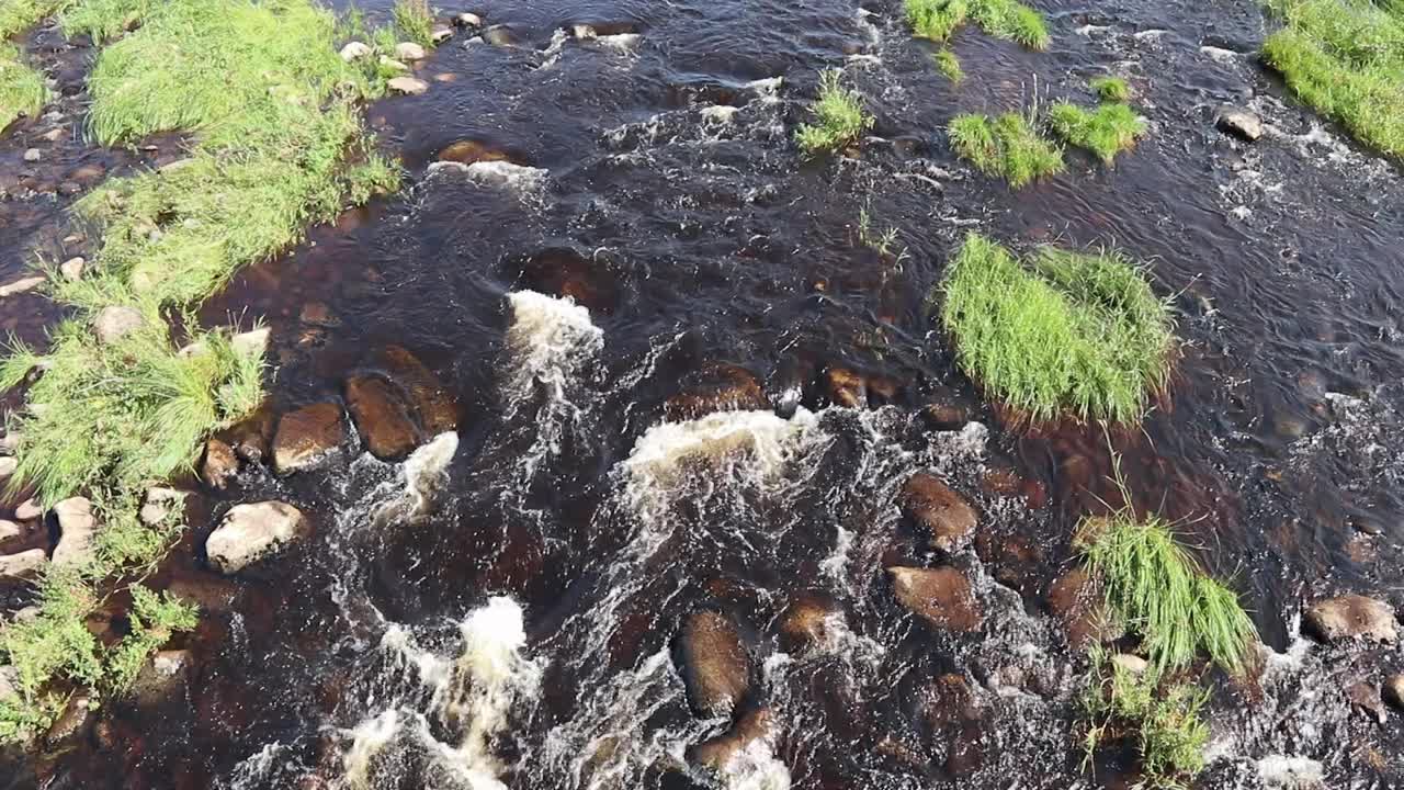 芬兰伊约基的浅水急流视频下载