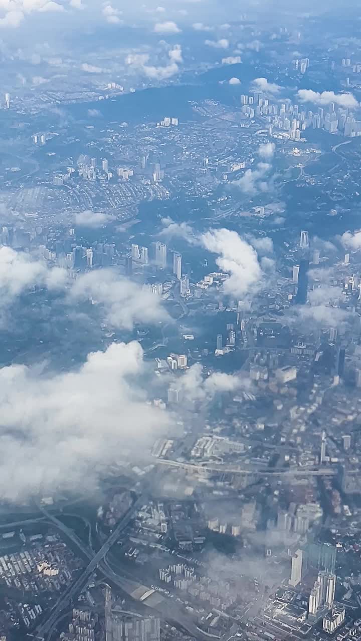 马来西亚吉隆坡的起飞时间和鸟瞰图视频素材