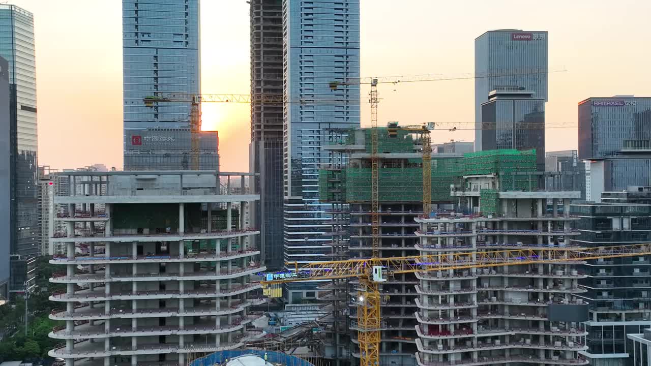 在建高层建筑视频素材