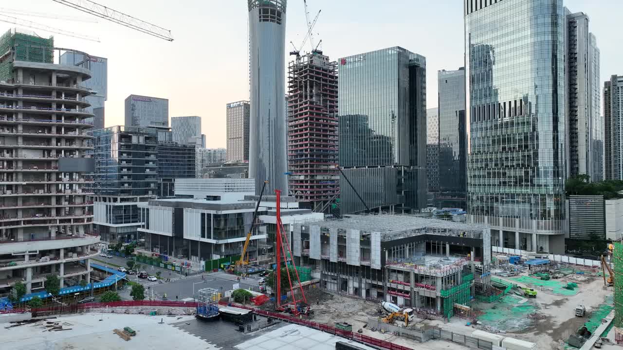 在建高层建筑视频素材