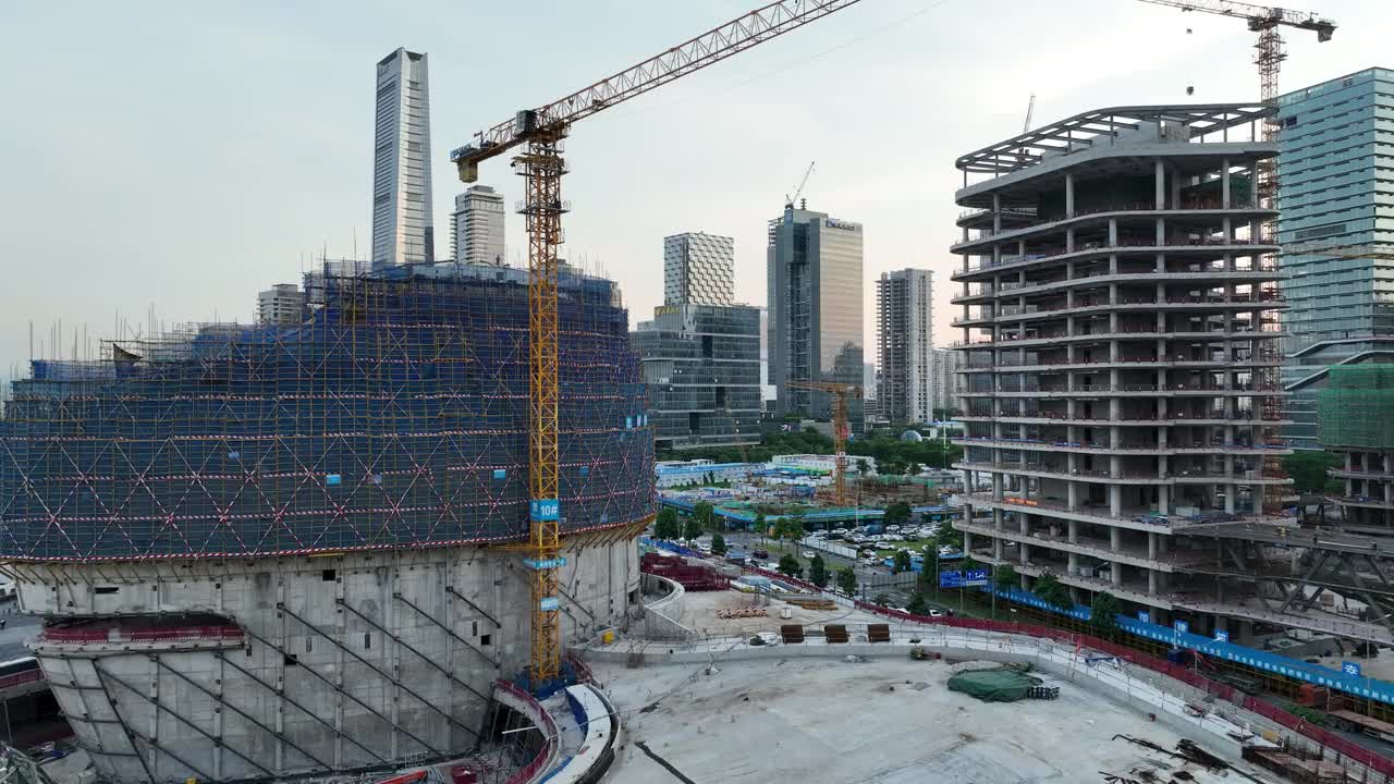 在建高层建筑视频素材