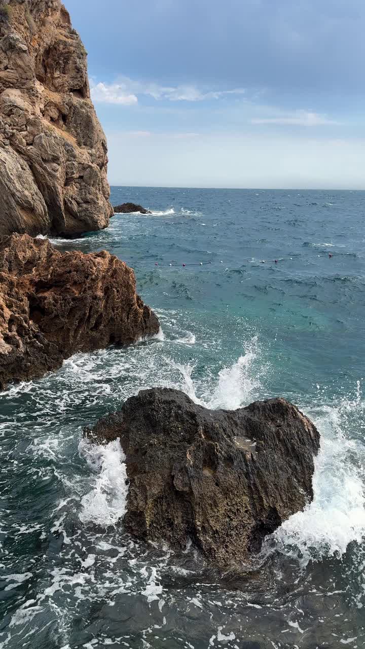 岩石和海浪视频素材