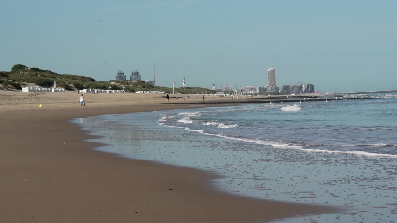 比利时海岸。视频素材