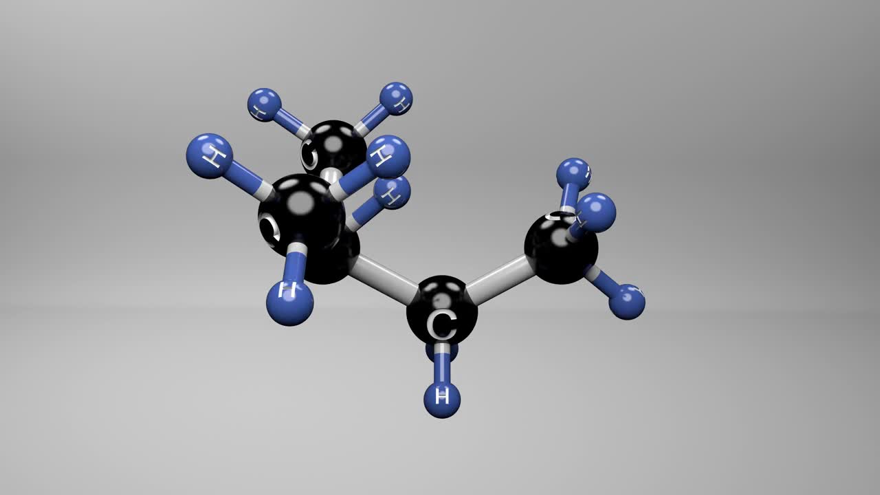 异戊烷分子。视频下载