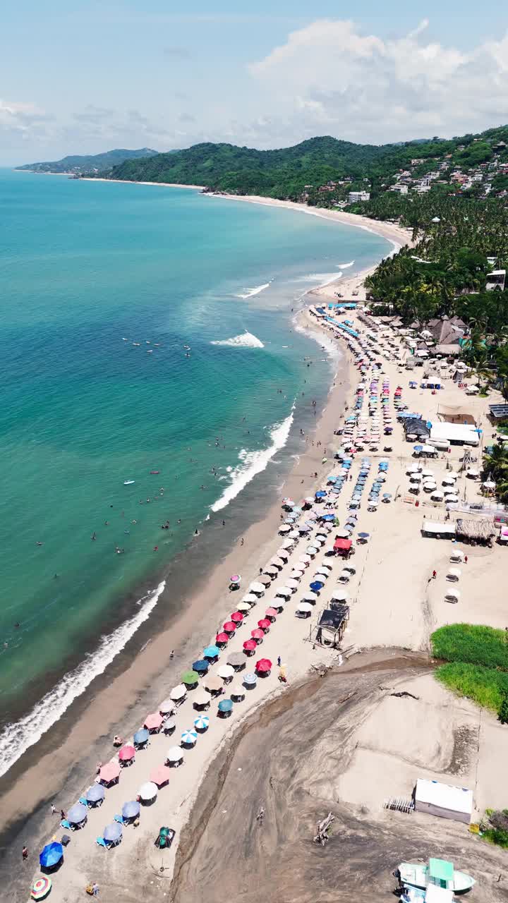 墨西哥的冲浪海滩，Sayulita, Nayarit视频下载