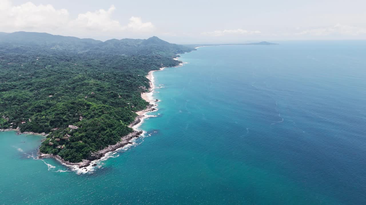 Sayulita海岸，Nayarit。墨西哥。Punta Mita作为背景视频下载