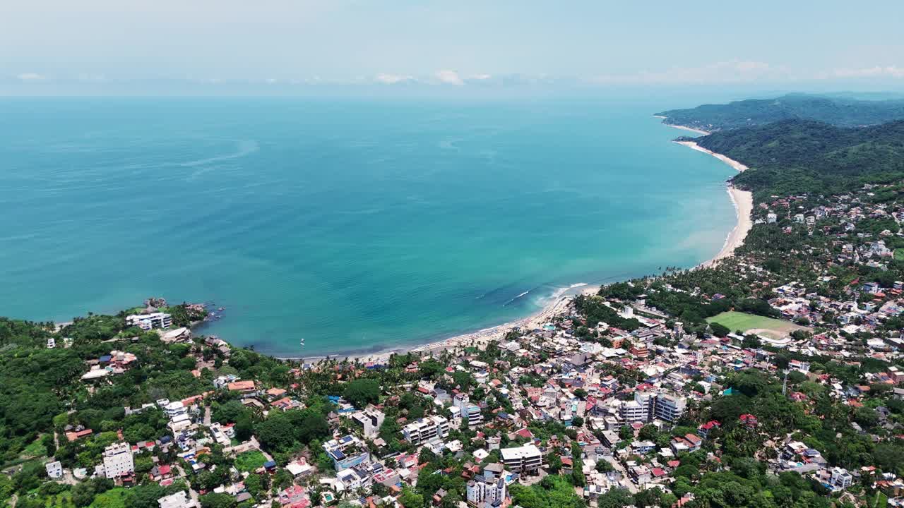 Nayarit的Sayulita全景。墨西哥视频素材