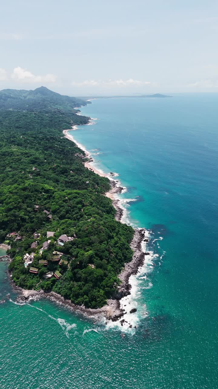 墨西哥海岸线，Sayulita和Punta Mita, Nayarit视频素材