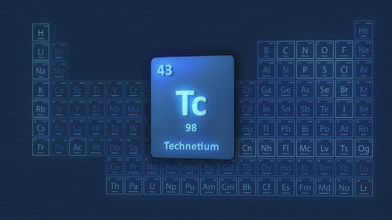 锝元素周期表3D动画视频下载