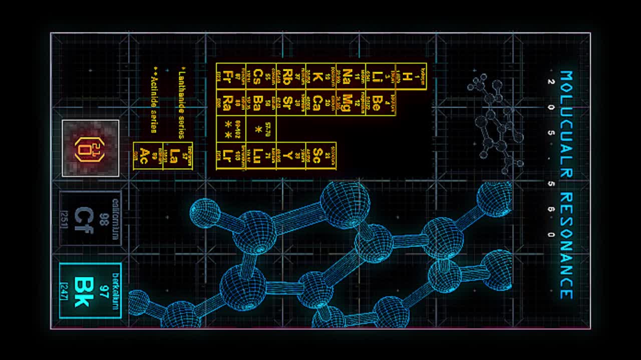 未来的HUD显示与科幻元素。蓝色数字数据接口。视频素材