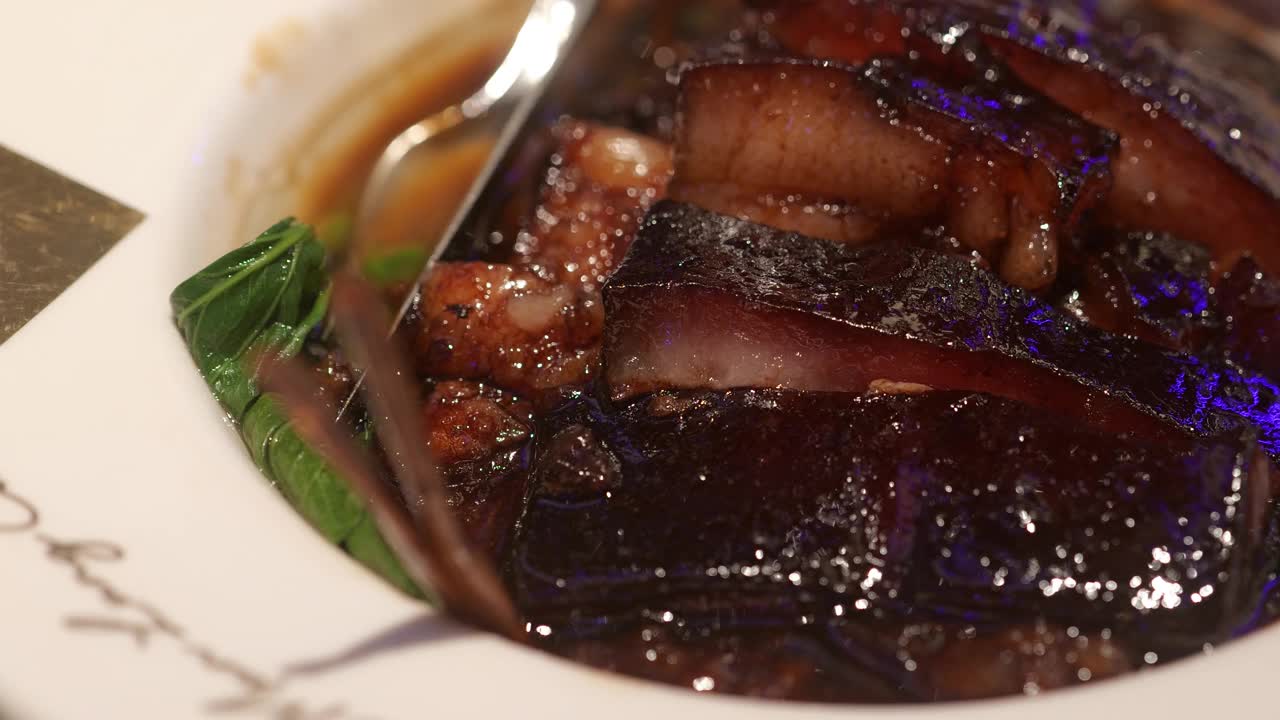 中餐:东坡肉视频素材