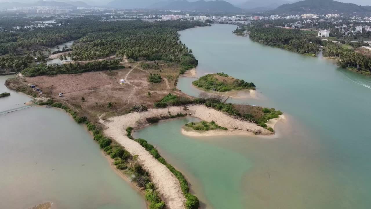 椰子岛上的泻湖视频下载