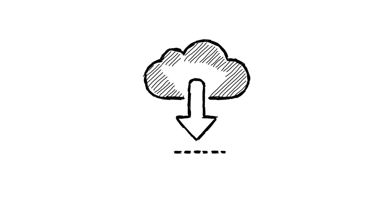 云下载图标插图具有现代数字图形视频下载